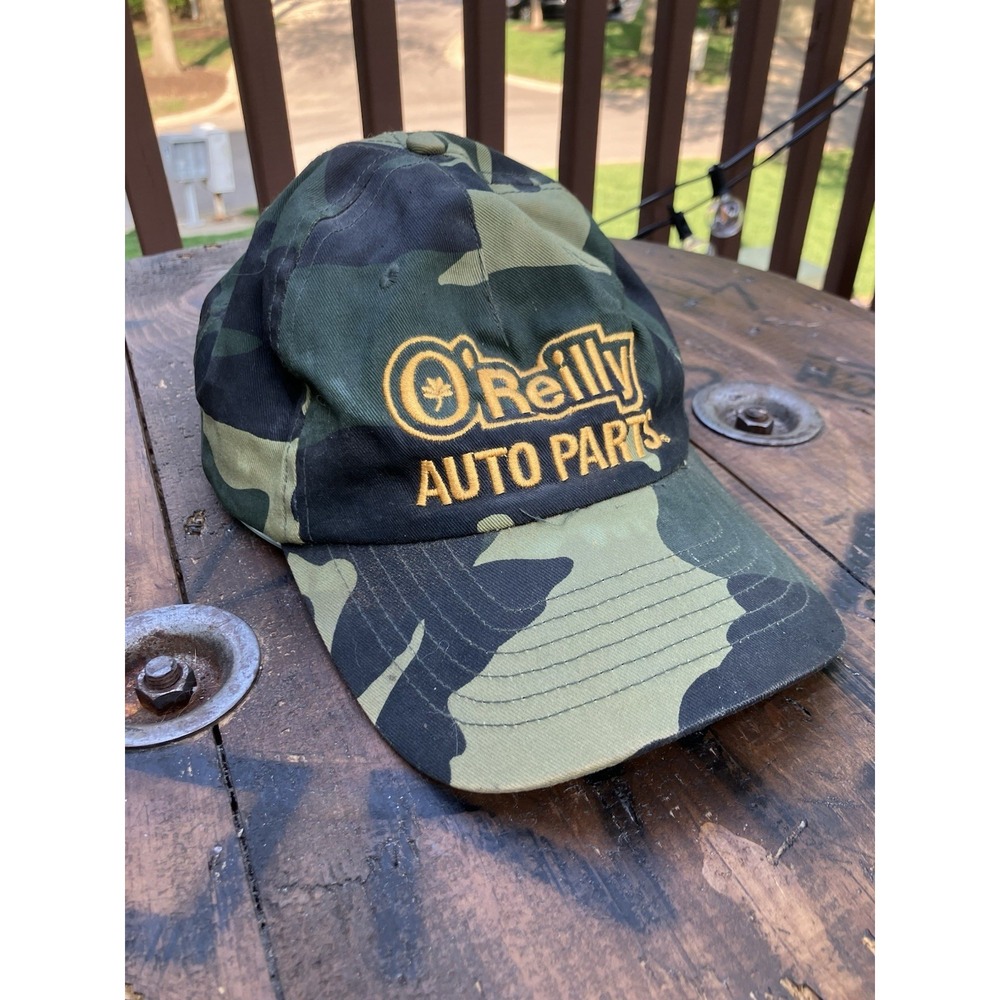 O'Reilly Auto Parts Camo Strapback Hat Embroidered Logo Camouflage Cap